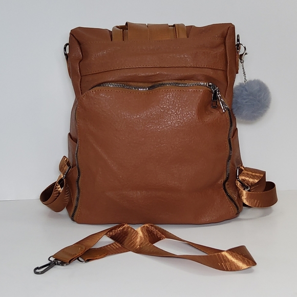 Women Backpack Purses PU Leather Waterproof Daypack Casual Shoulder satchel bag - Picture 4 of 12